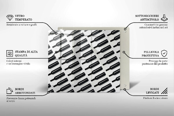 Worktop saver Black bottles of wine