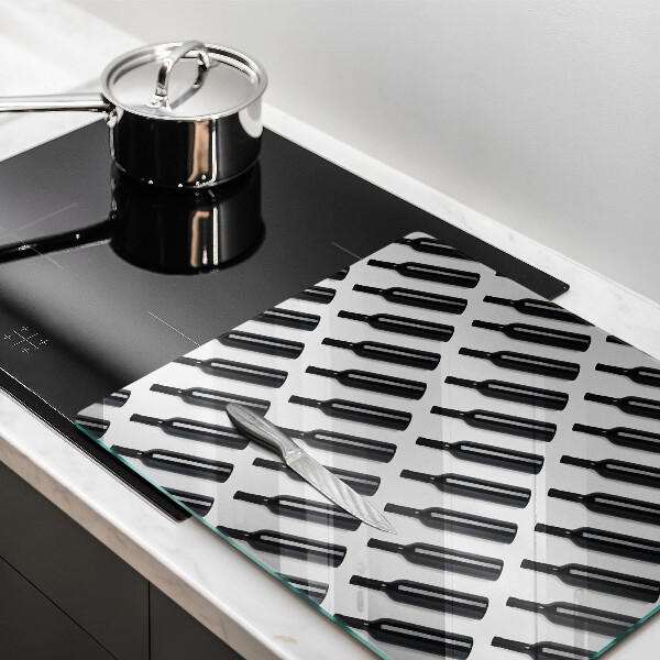 Worktop saver Black bottles of wine