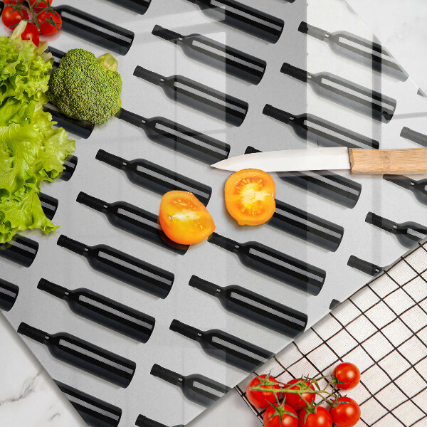 Worktop saver Black bottles of wine