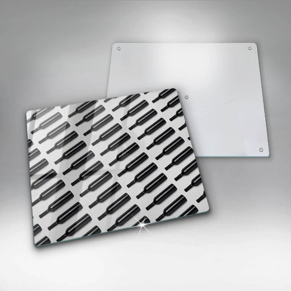 Worktop saver Black bottles of wine