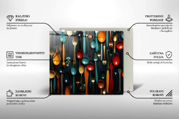 Worktop saver Colorful spoons and forks