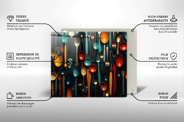 Worktop saver Colorful spoons and forks