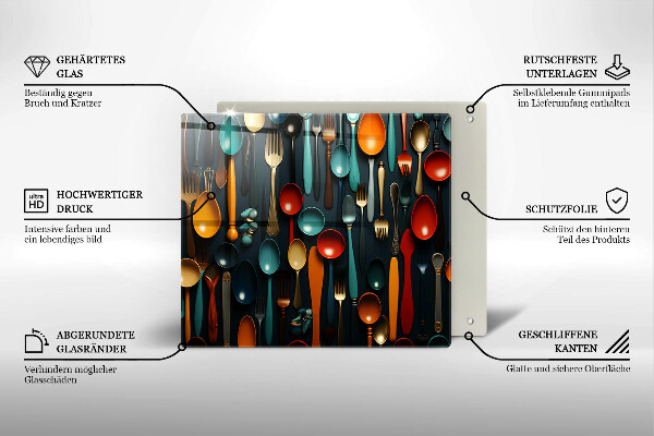 Worktop saver Colorful spoons and forks