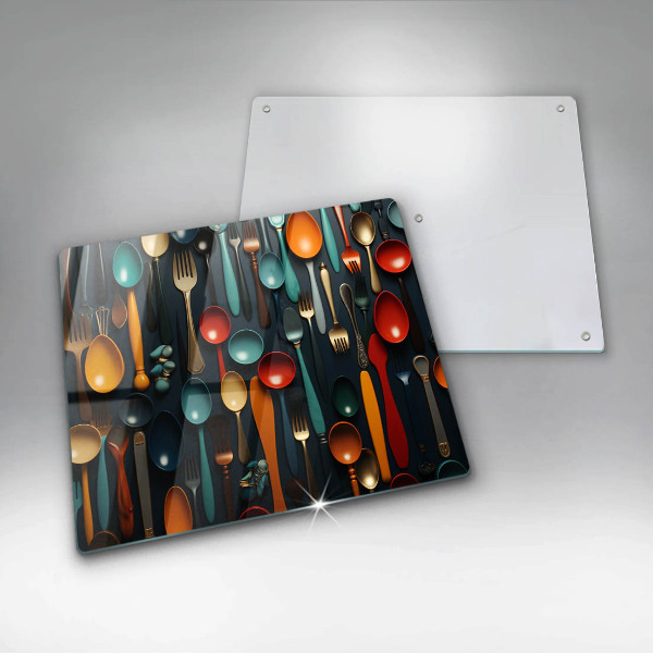 Worktop saver Colorful spoons and forks