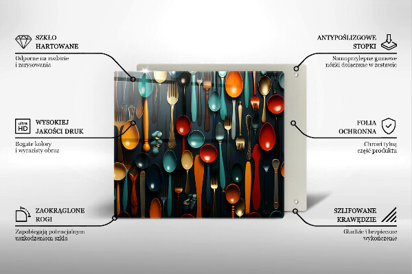 Worktop saver Colorful spoons and forks