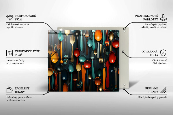 Worktop saver Colorful spoons and forks