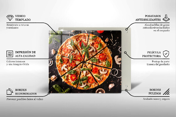 Worktop saver Pizza with mushrooms