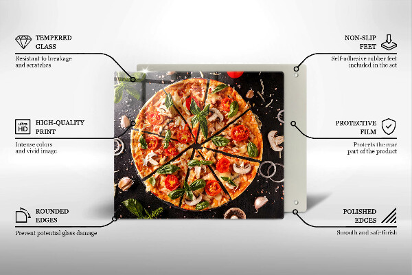 Worktop saver Pizza with mushrooms