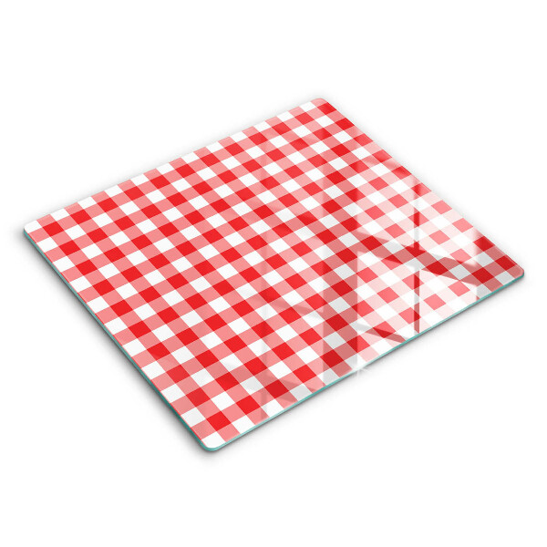 Worktop saver Red white grille