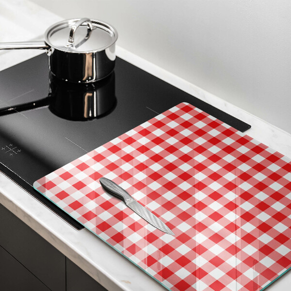 Worktop saver Red white grille