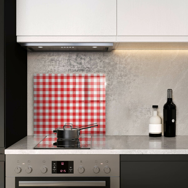 Worktop saver Red white grille