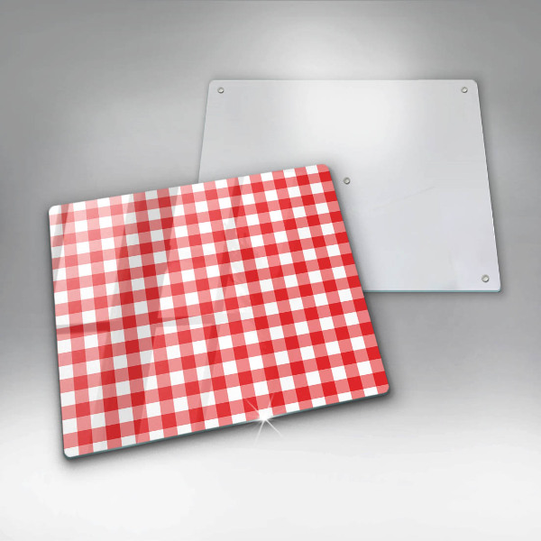 Worktop saver Red white grille