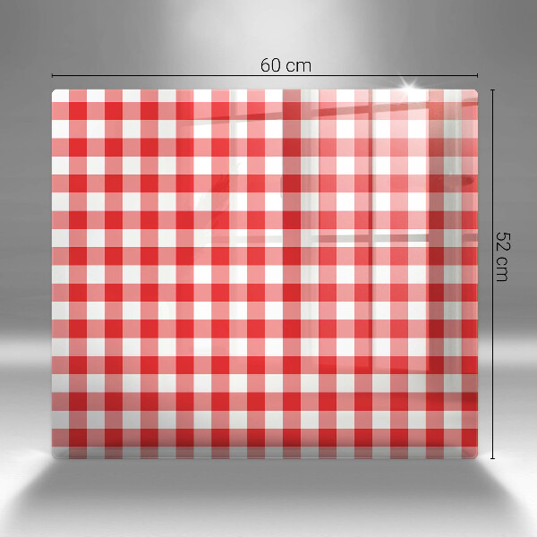 Worktop saver Red white grille