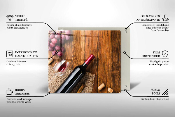 Worktop saver A bottle of red wine