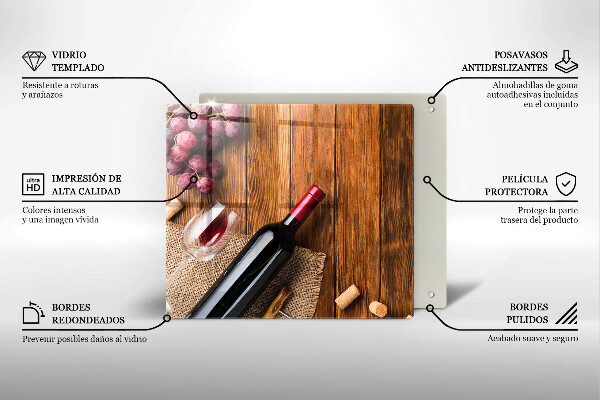 Worktop saver A bottle of red wine