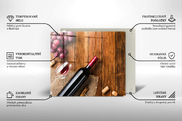 Worktop saver A bottle of red wine