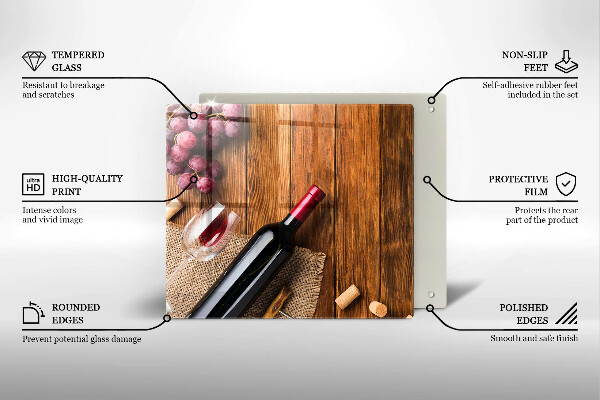 Worktop saver A bottle of red wine