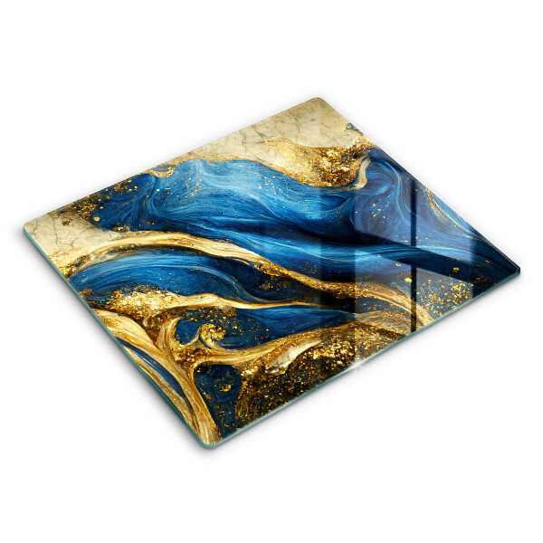 Worktop saver Blue-gold marble