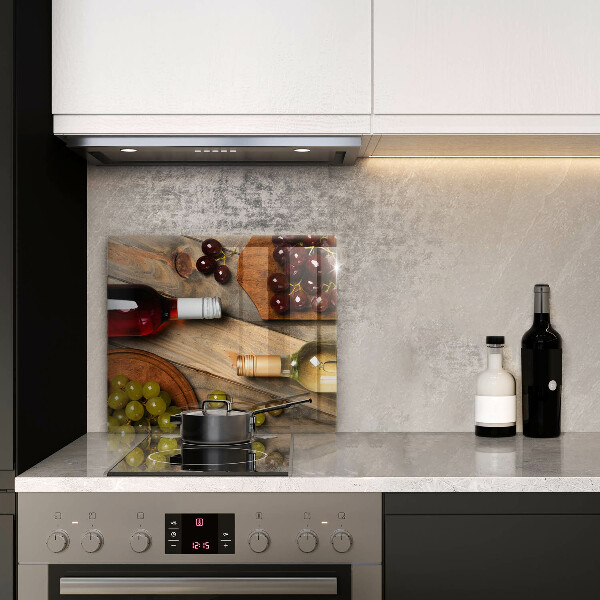 Worktop saver Bottles of wine and grapes