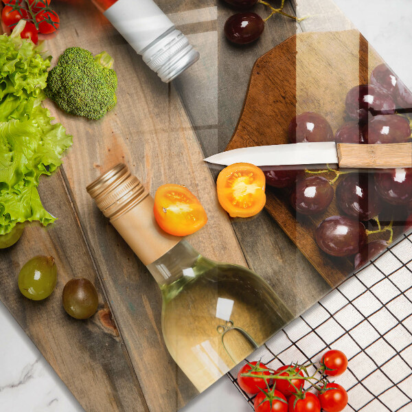 Worktop saver Bottles of wine and grapes