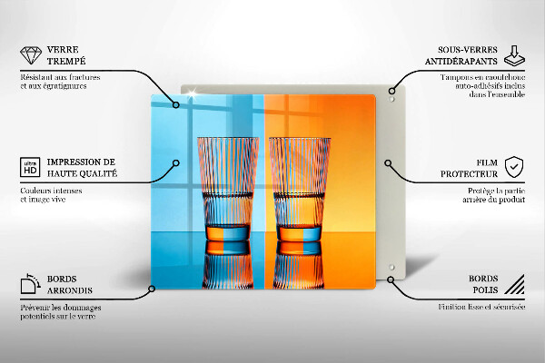 Worktop saver Two glasses of water