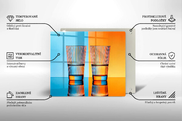 Worktop saver Two glasses of water