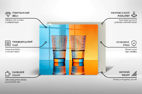 Worktop saver Two glasses of water