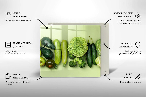 Worktop saver Green fruits and vegetables