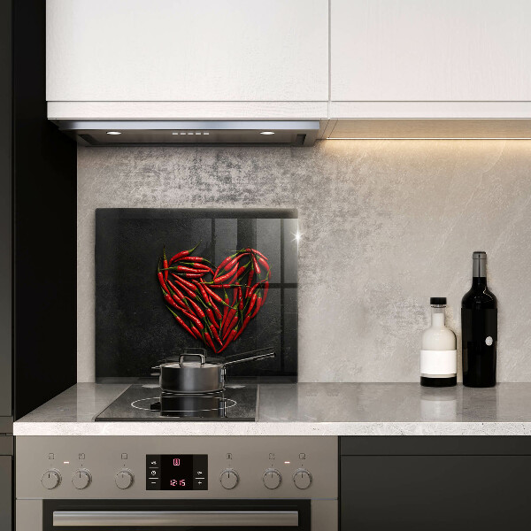Work surface savers Chili peppers heart