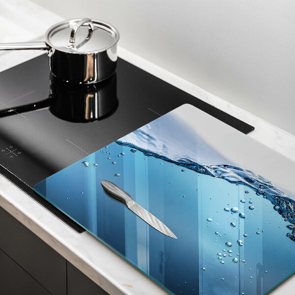Glass worktop saver Blue water