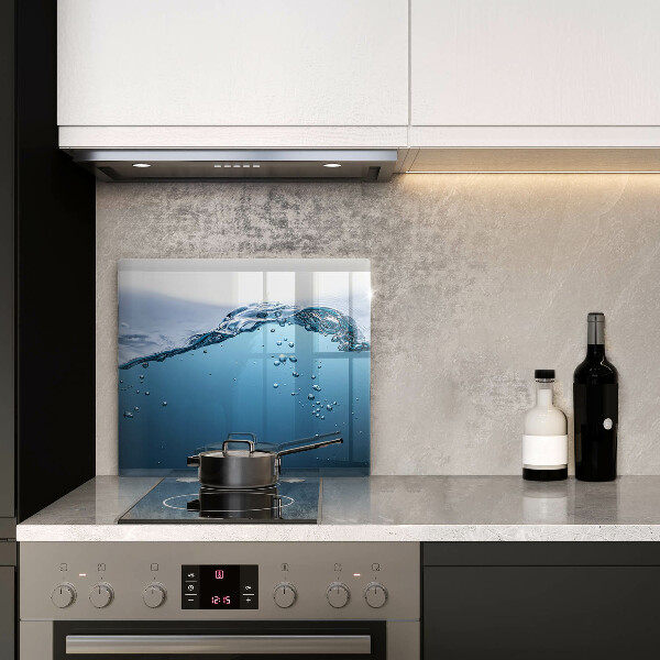Glass worktop saver Blue water