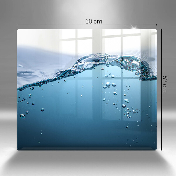 Glass worktop saver Blue water