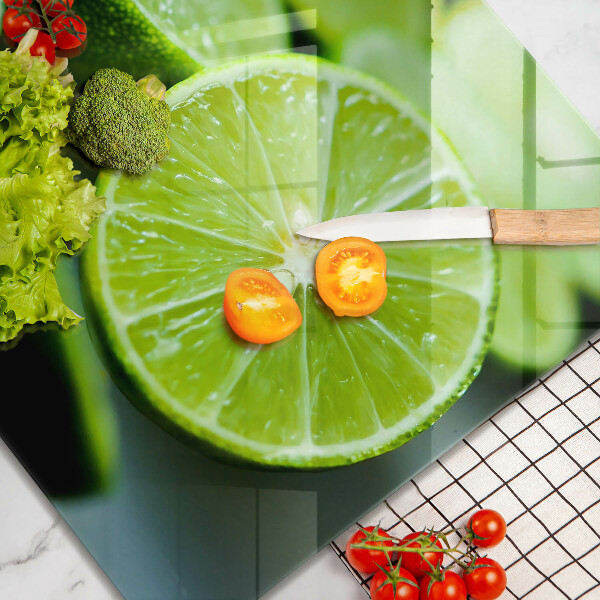 Glass worktop saver Lime citruses