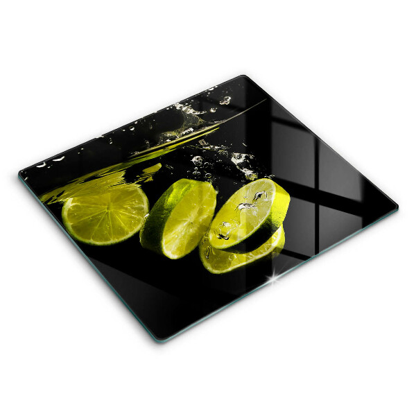 Glass worktop saver Lime in water