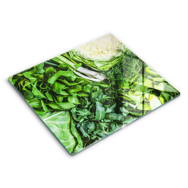 Glass worktop saver Green vegetables