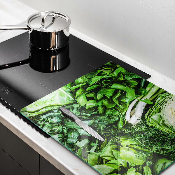 Glass worktop saver Green vegetables