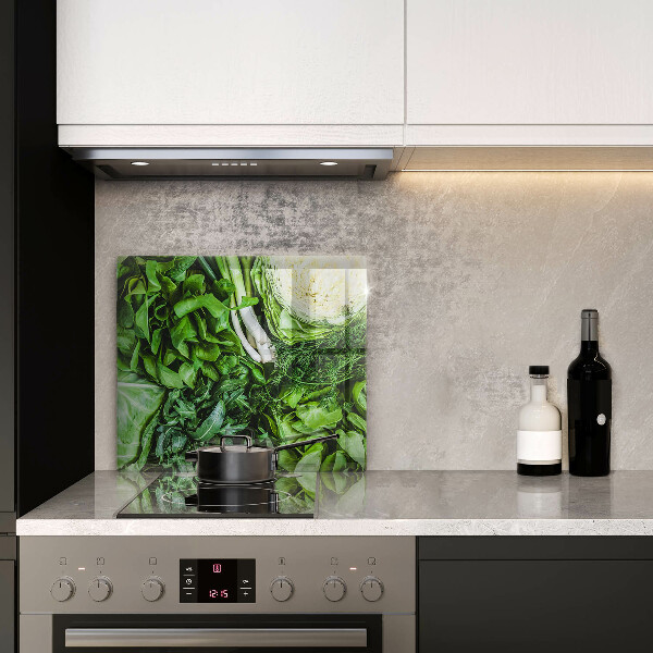 Glass worktop saver Green vegetables