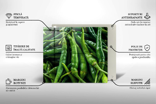 Glass worktop saver Pods peas