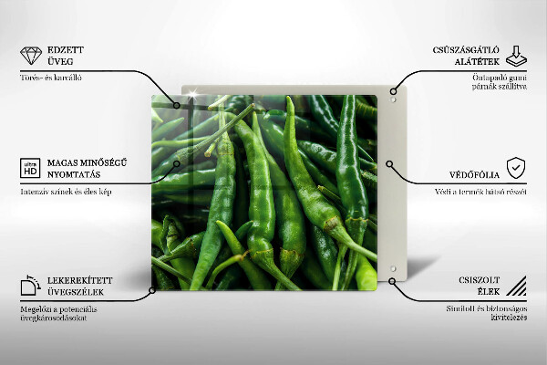 Glass worktop saver Pods peas