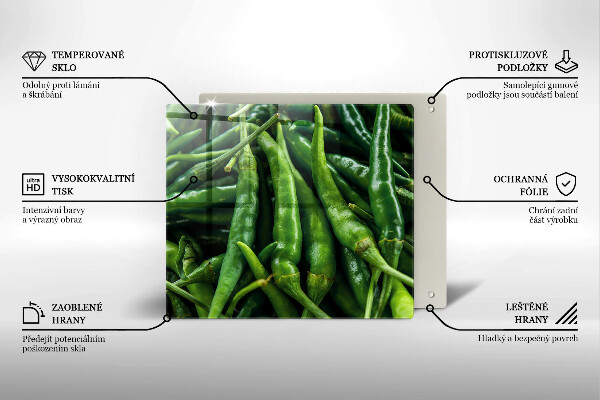 Glass worktop saver Pods peas