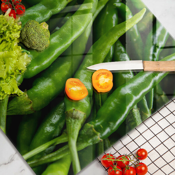 Glass worktop saver Pods peas