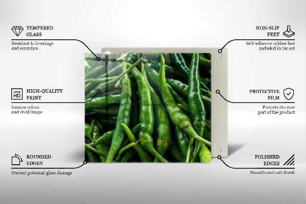 Glass worktop saver Pods peas