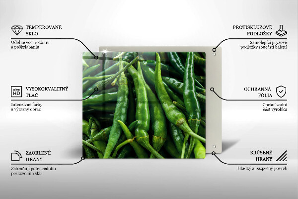 Glass worktop saver Pods peas