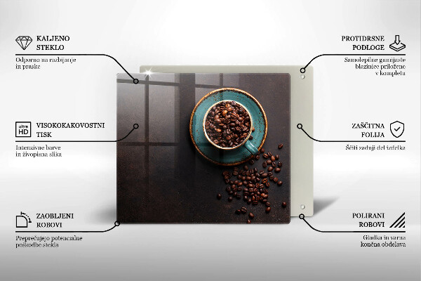 Glass worktop saver Coffee grain cup