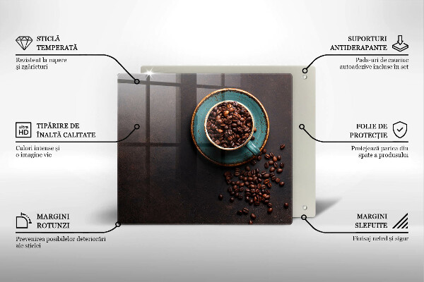 Glass worktop saver Coffee grain cup