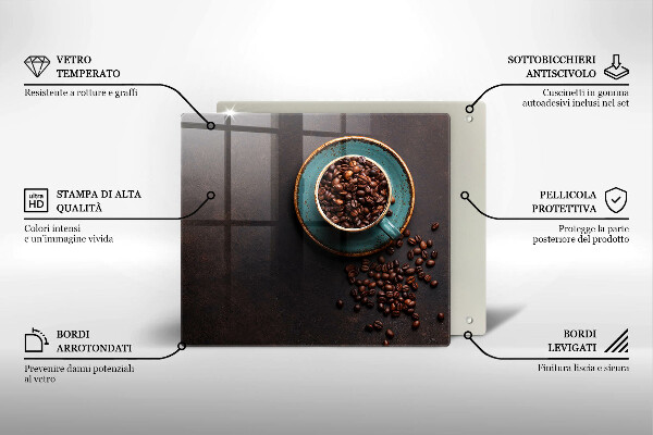 Glass worktop saver Coffee grain cup