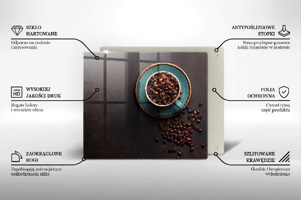 Glass worktop saver Coffee grain cup