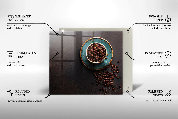 Glass worktop saver Coffee grain cup