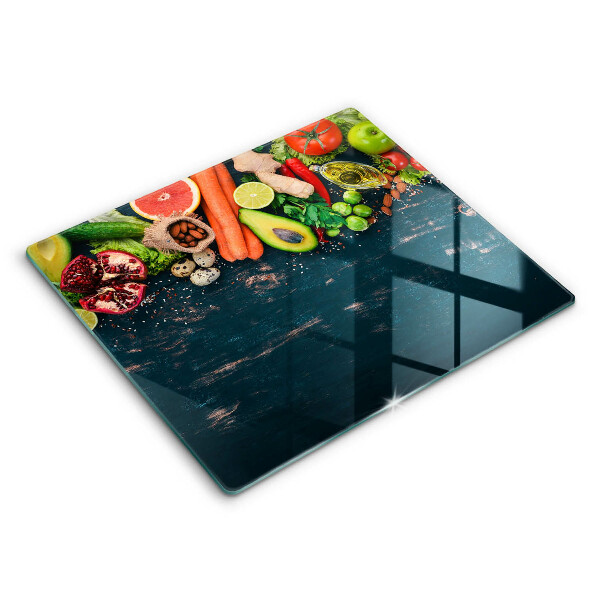 Glass worktop saver Fruits and vegetables