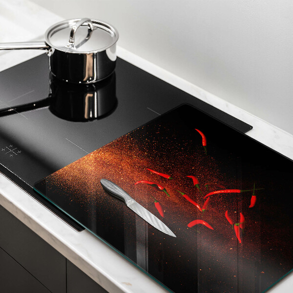 Glass worktop saver Hot chili peppers